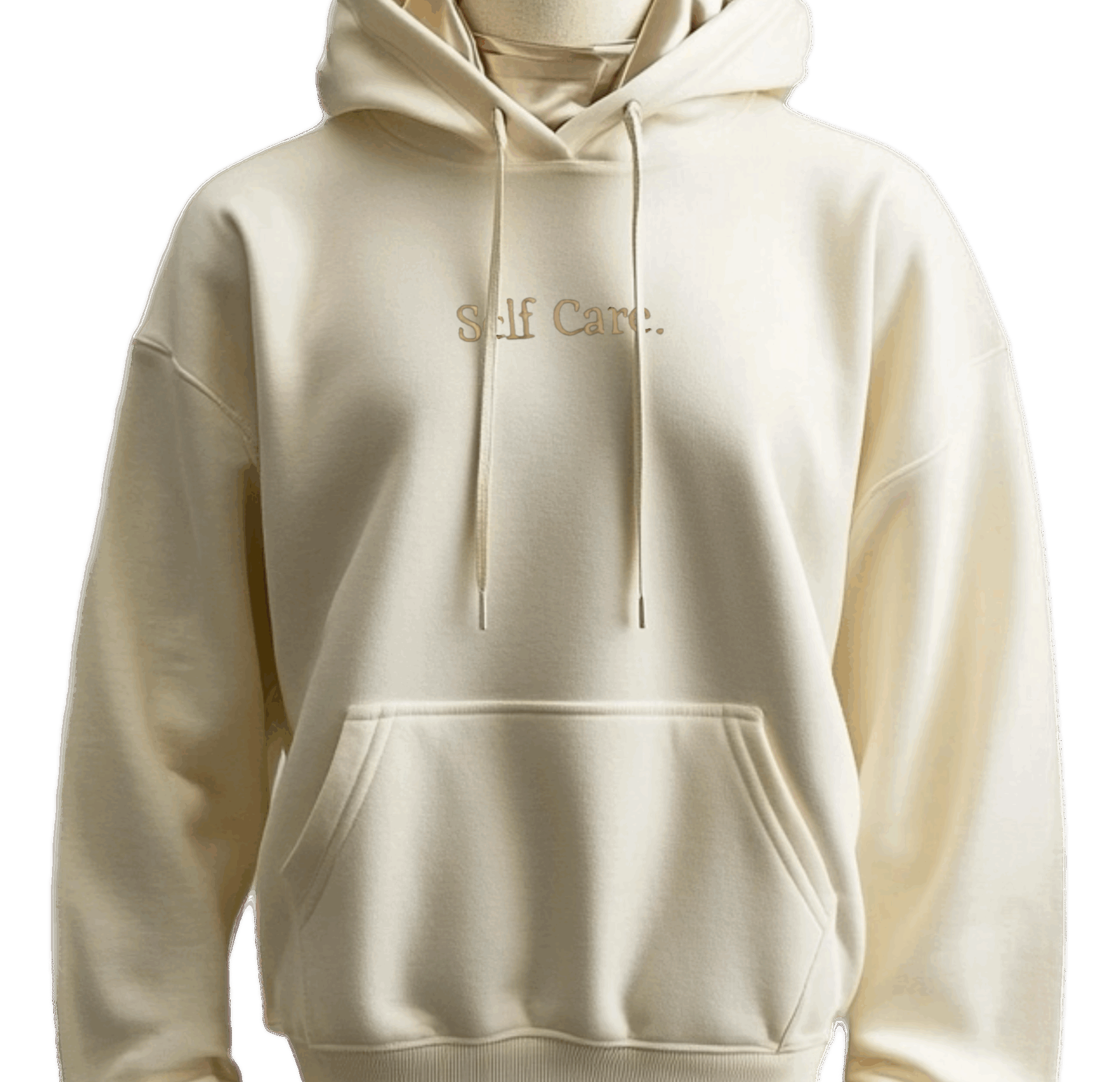 Cream Self Care Hoodie